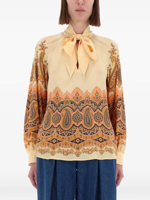 ETRO paisley-pattern bow blouse - Neutrals - zdjęcie produktu nr 2