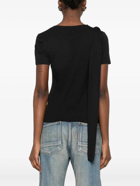 Blumarine draped T-shirt - Black