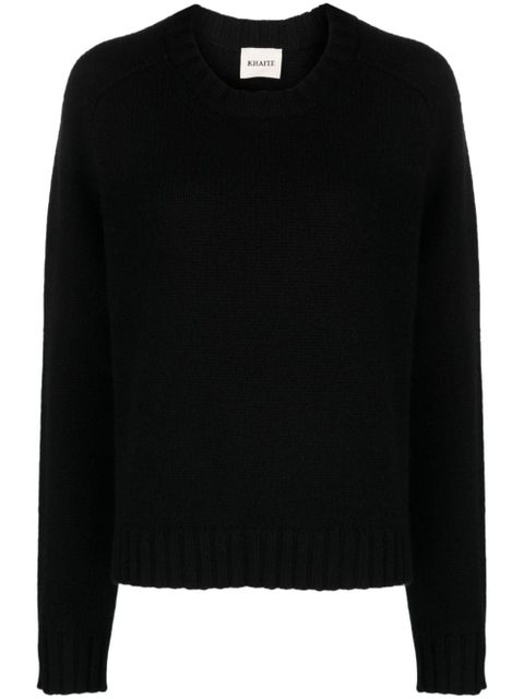 KHAITE Mae cashmere crew-neck jumper - Black - zdjęcie produktu nr 1