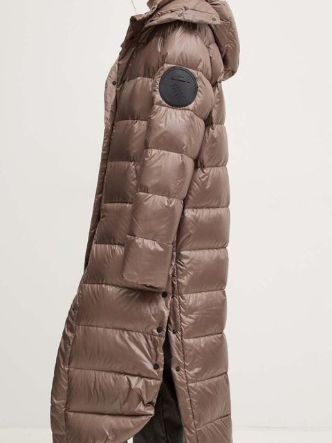 MMC STUDIO kurtka puchowa ICELAND damska kolor brązowy zimowa