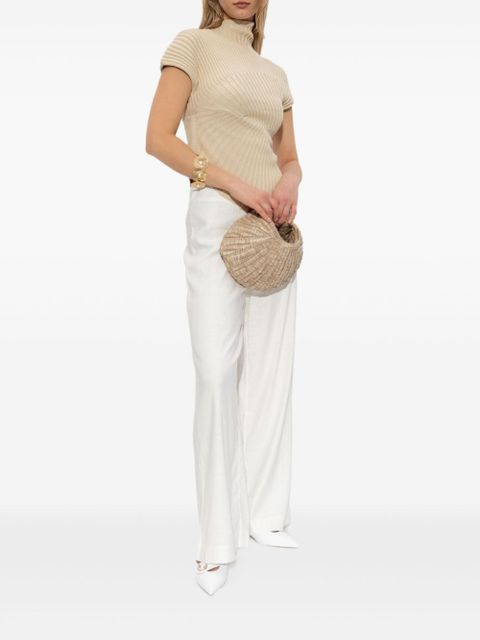 Cult Gaia ribbed-knit T-shirt - Neutrals