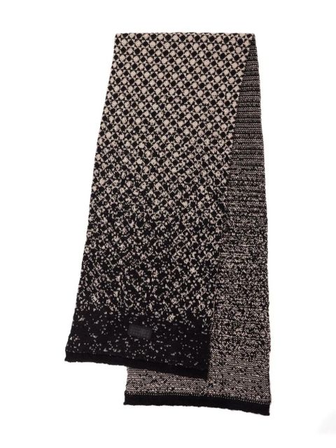 MM6 Maison Margiela patterned knit scarf - Black - zdjęcie produktu nr 1
