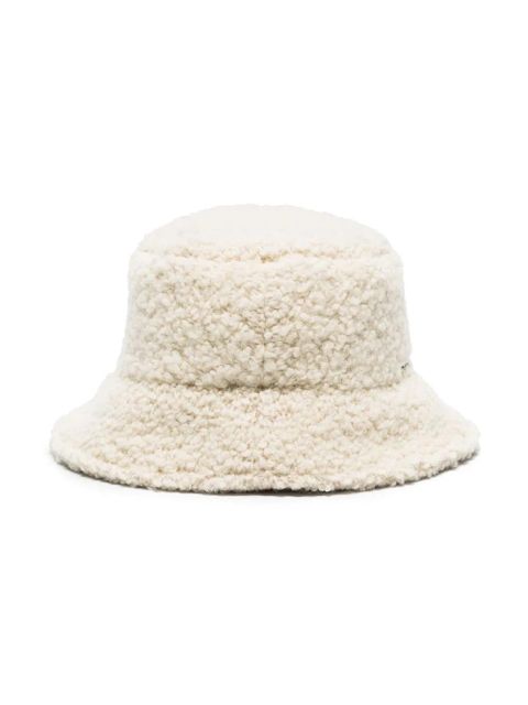 ISABEL MARANT Denji logo-embroidered bucket hat - White
