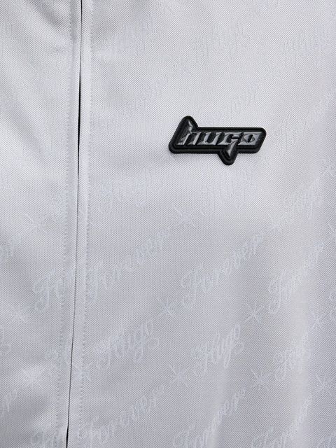 Hugo Blue bluza damska kolor szary wzorzysta 50546947