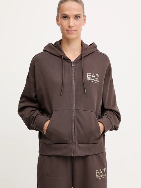 EA7 Emporio Armani dres damski kolor brązowy AF12473.7W000420
