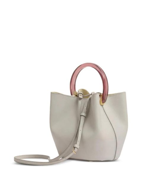 Marni small Pannier leather bucket bag - Grey - zdjęcie produktu nr 2