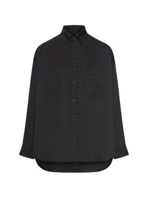 Balenciaga logo chest-pocket shirt - Black - zdjęcie produktu nr 1