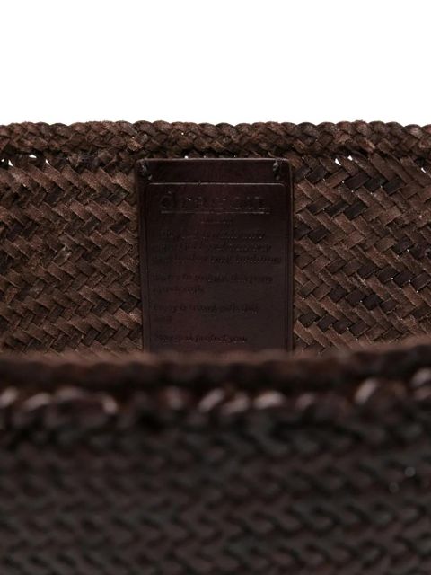 DRAGON DIFFUSION woven leather shoulder bag - Brown