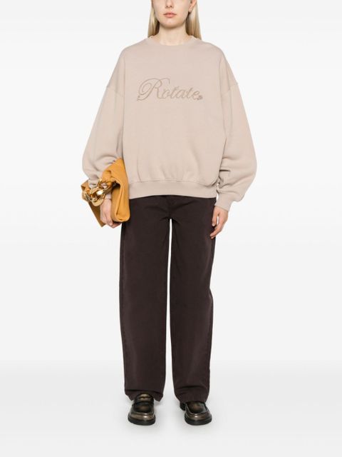 ROTATE BIRGER CHRISTENSEN logo-embroidered sweatshirt - Neutrals - zdjęcie produktu nr 2