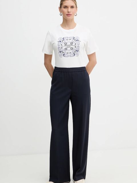 Weekend Max Mara t-shirt bawełniany WEST damski kolor biały 2615971041600 - zdjęcie produktu nr 2
