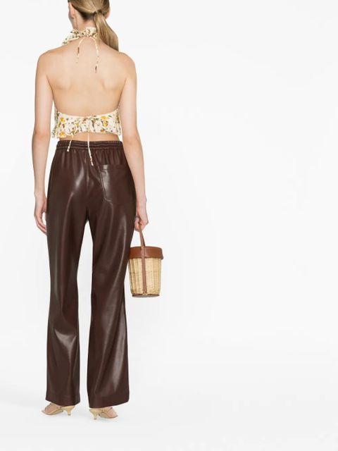 Agua By Agua Bendita Nardo Clementina floral-print cropped top - Neutrals