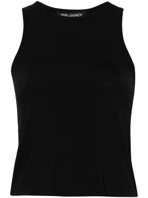 OUR LEGACY Wave cropped tank top - Black - zdjęcie produktu nr 1
