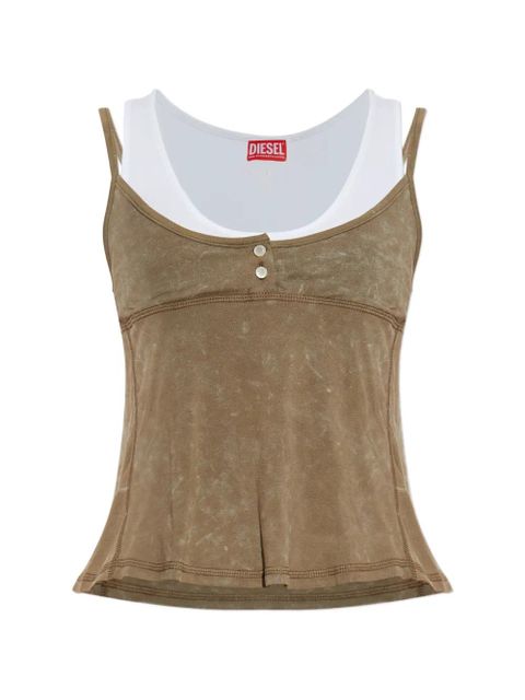 Diesel T-Olisse layered top - Brown - zdjęcie produktu nr 1