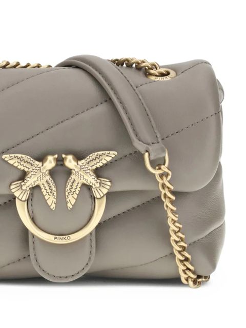 PINKO quilted birds shoulder bag - Grey