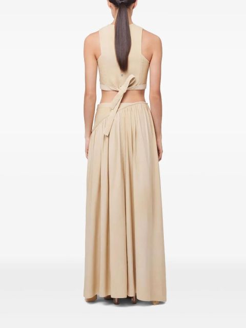 Rabanne twill maxi skirt - Neutrals