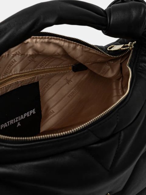 Patrizia Pepe torebka skórzana kolor czarny 8B0222 L006