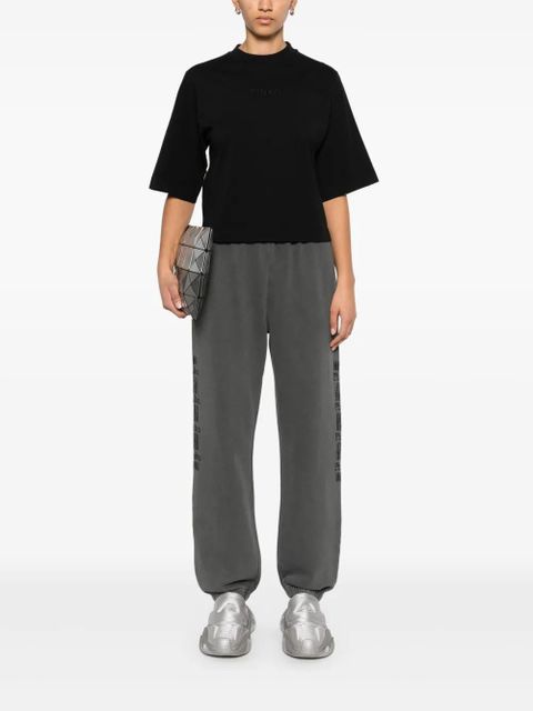 PINKO embroidered-logo T-shirt - Black