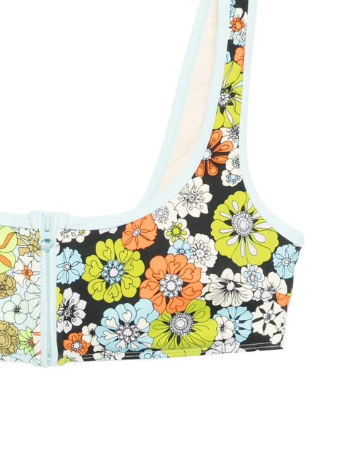 ALEMAIS floral-print bikini top - Blue