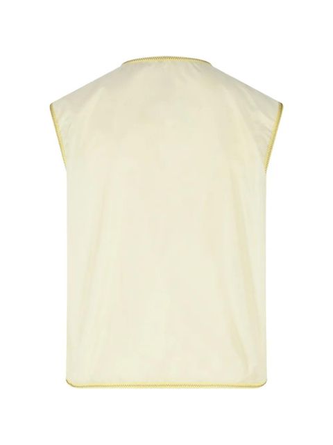 Moncler logo-patch zip gilet - Yellow - zdjęcie produktu nr 2