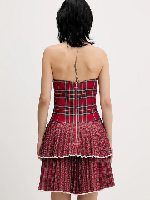 Tommy Jeans sukienka kolor czerwony mini rozkloszowana DW0DW22487