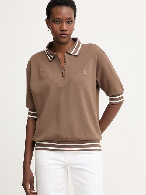 Armani Exchange polo damskie z wiskozą - zdjęcie produktu nr 1