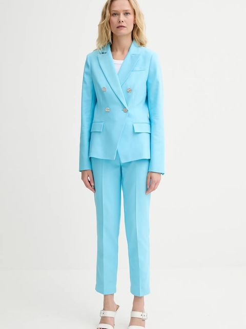 Morgan marynarka kolor niebieski dwurzędowa gładka VPKY.F