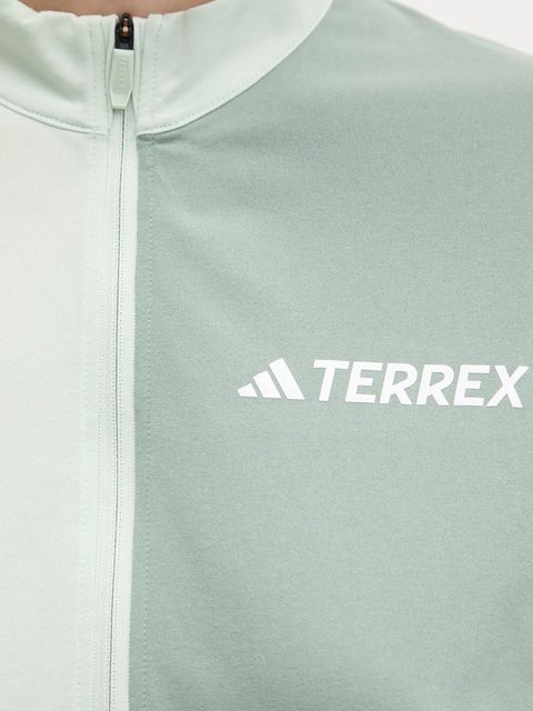 adidas TERREX longsleeve sportowy Multi kolor zielony z półgolfem JE0362