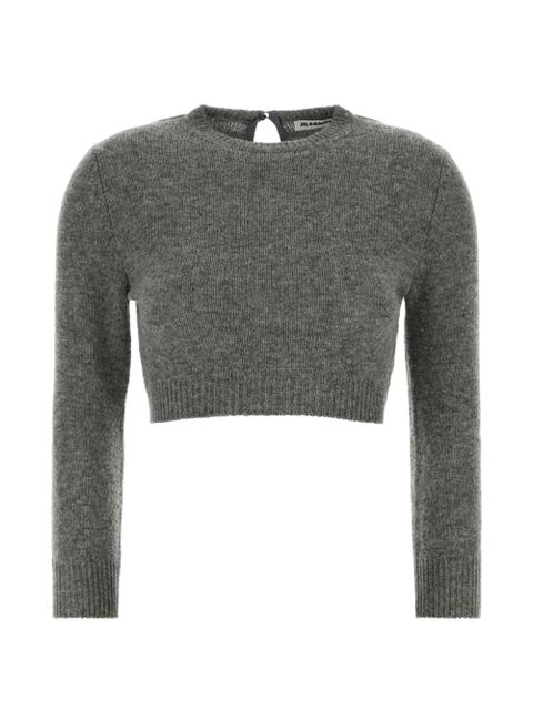 Jil Sander cropped ribbed-knit sweater - Grey - zdjęcie produktu nr 1