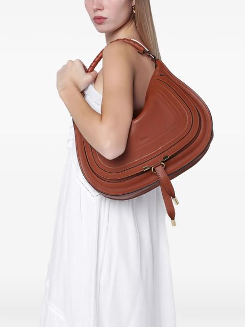 Chloé Marcie braided-handle shoulder bag - Brown