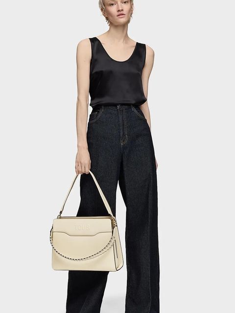 Tous torebka Audree Saffiano kolor beżowy 2002286301