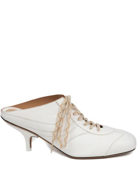 DRIES VAN NOTEN 60mm lace-up mules - White - zdjęcie produktu nr 1