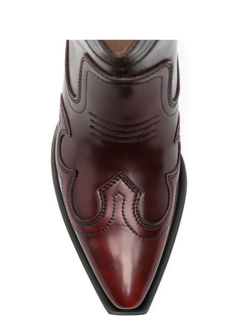 GANNI topstitched boots - Purple