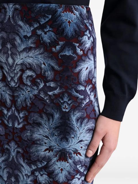 ETRO damask-pattern pencil midi skirt - Blue - zdjęcie produktu nr 2