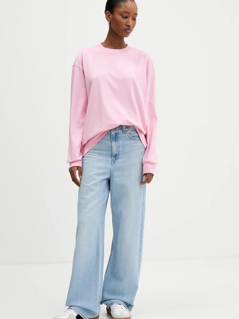 adidas longsleeve bawełniany kolor różowy KT3272