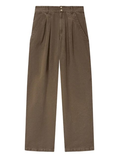 MARANT ÉTOILE Nadine pleated-details trousers - Brown - zdjęcie produktu nr 1