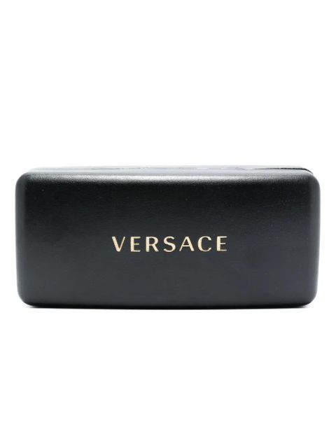 Versace Eyewear Medusa plaque irregular-frame sunglasses - Black