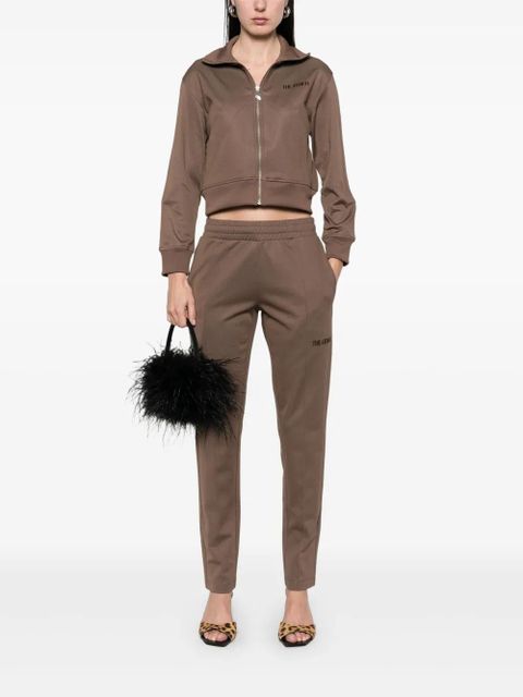 The Attico logo-appliqué sweatpants - Brown