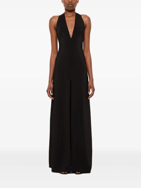 PUCCI v-neck slit long dress - Black