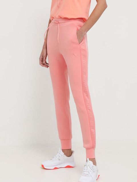 Guess spodnie dresowe ALLIE kolor różowy z nadrukiem V2YB18 K7UW2 - zdjęcie produktu nr 1