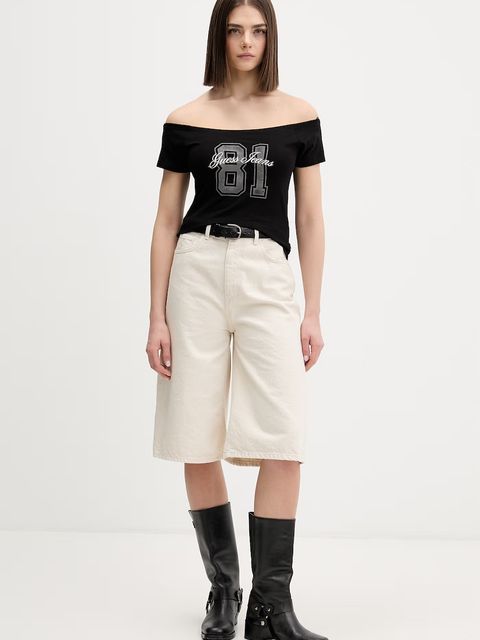 Guess Jeans t-shirt damski bawełniany z elastanem - zdjęcie produktu nr 1