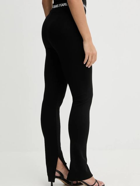 Karl Lagerfeld Jeans legginsy damskie kolor czarny gładkie B1W10091 - zdjęcie produktu nr 2