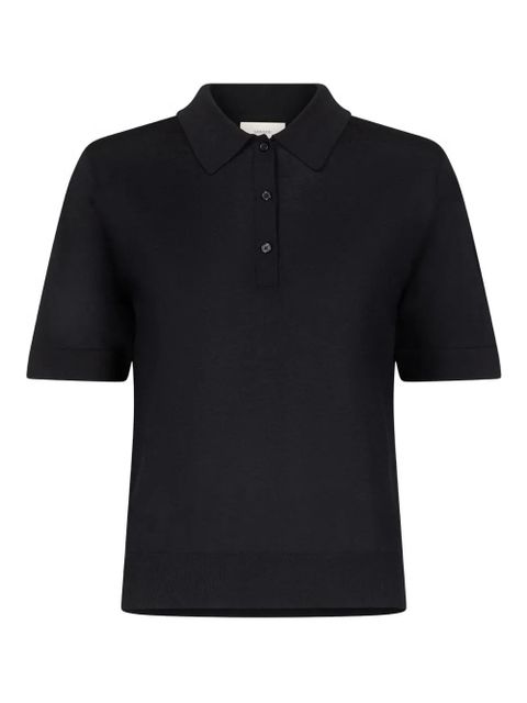 LouLou de Saison Migo button ribbed polo shirt - Black - zdjęcie produktu nr 1
