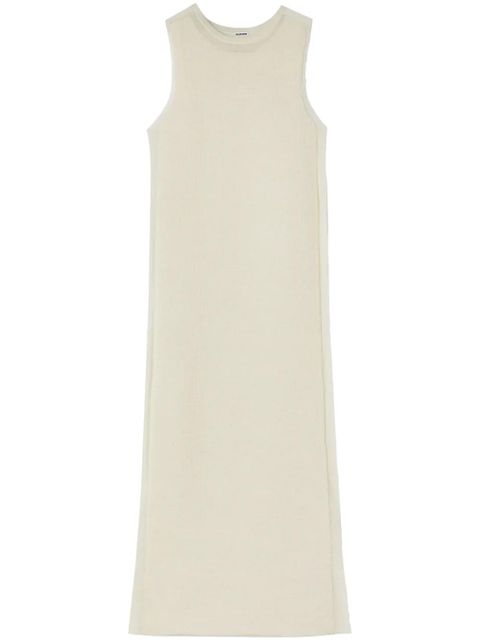 Jil Sander semi-sheer knit long dress - White - zdjęcie produktu nr 1