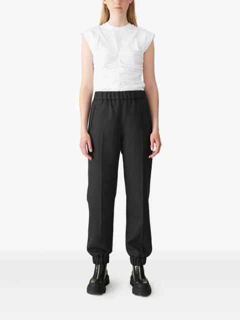 GANNI elasticated-waistband trousers - Grey - zdjęcie produktu nr 2