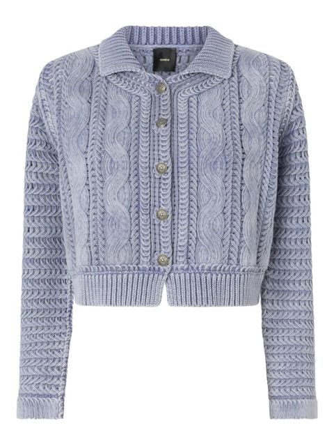 PINKO cable-knit button cardigan - Blue - zdjęcie produktu nr 1