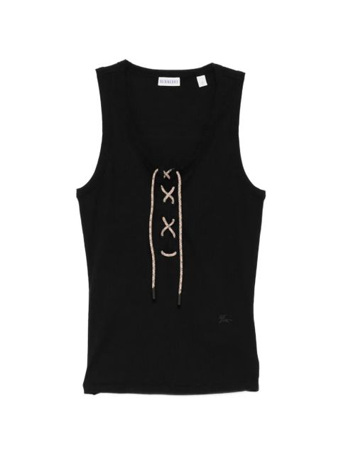 Burberry lace-up tank top - Black - zdjęcie produktu nr 1