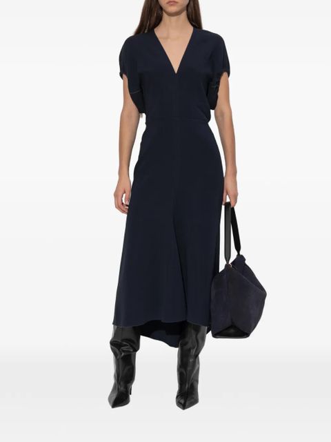 Victoria Beckham V-neck midi dress - Blue