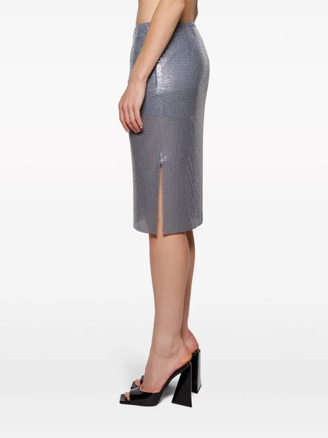 Christopher Esber Viva mesh midi skirt - Grey