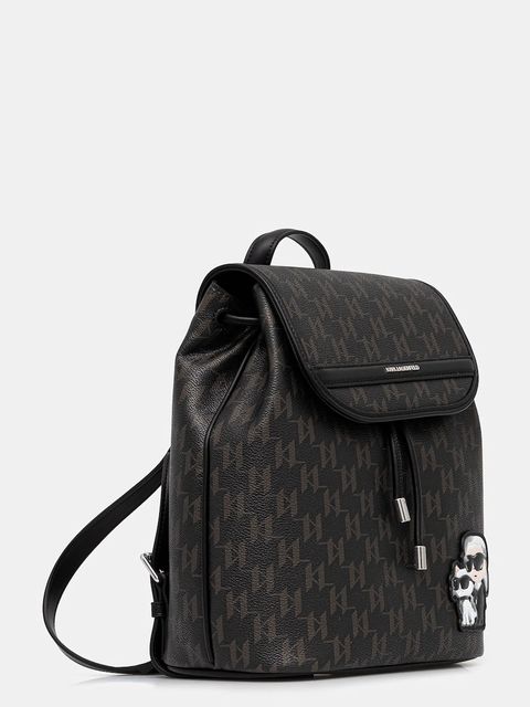 Karl Lagerfeld plecak IKON MONOGRAM damski kolor brązowy mały z aplikacją B1W30021 - zdjęcie produktu nr 2