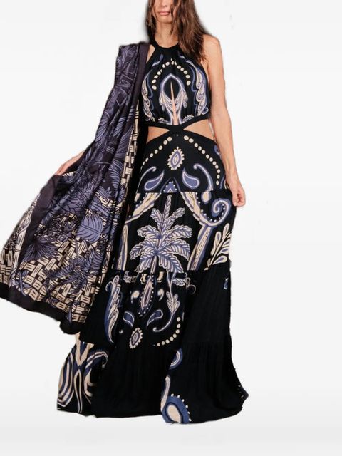 Johanna Ortiz Bloom cut-out maxi dress - Blue